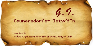 Gaunersdorfer István névjegykártya